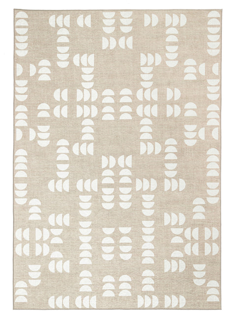 Gianna Beige Ivory Indoor Outdoor Washable Rug