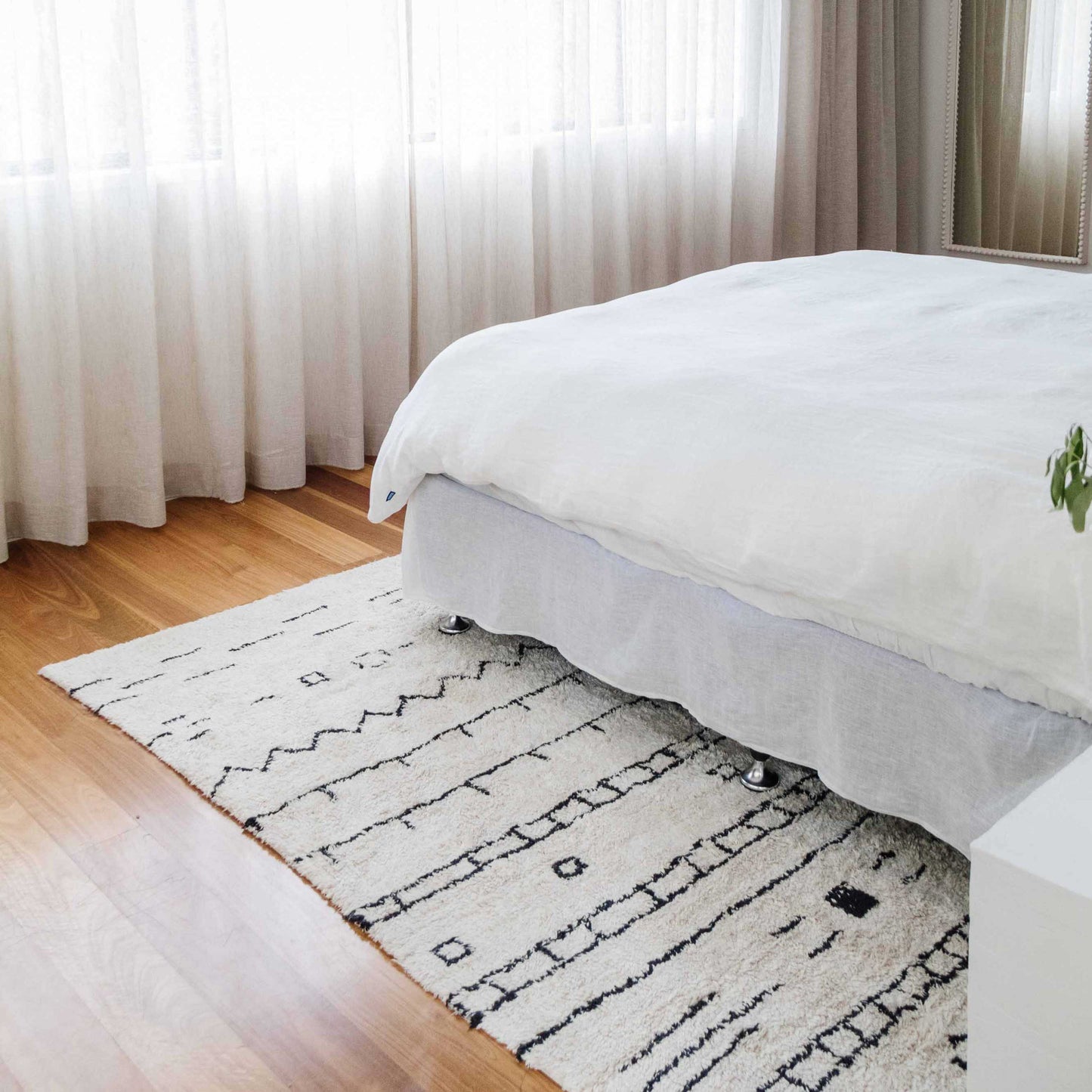 Gigi Black and Ivory Tribal Washable Berber Rug