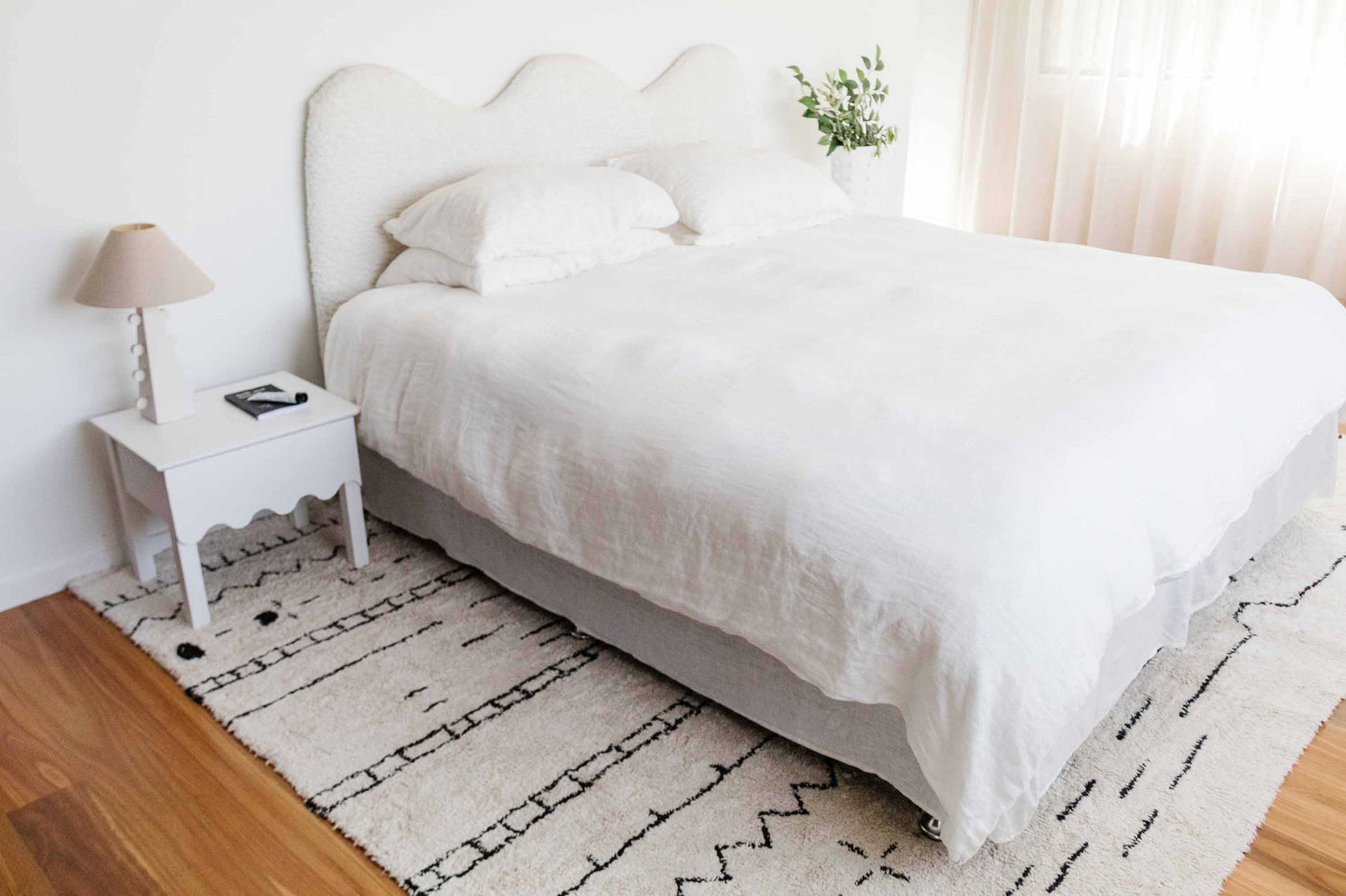 Gigi Black and Ivory Tribal Washable Berber Rug