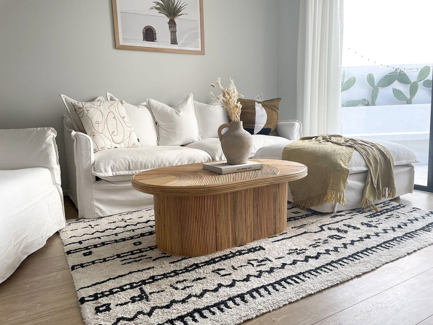 Gigi Black and Ivory Tribal Washable Berber Rug