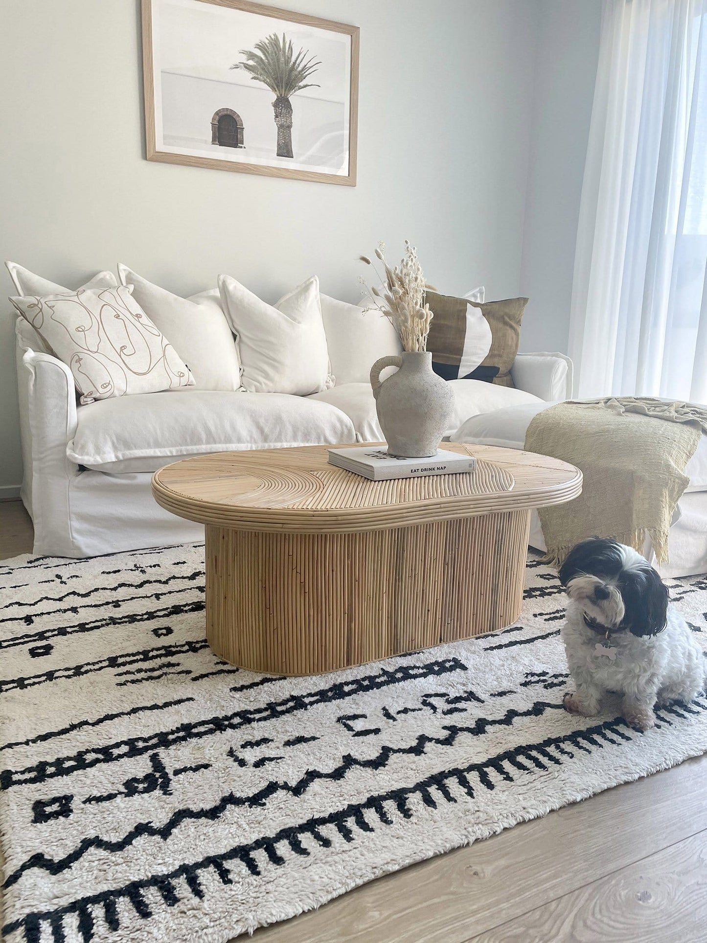 Gigi Black and Ivory Tribal Washable Berber Rug