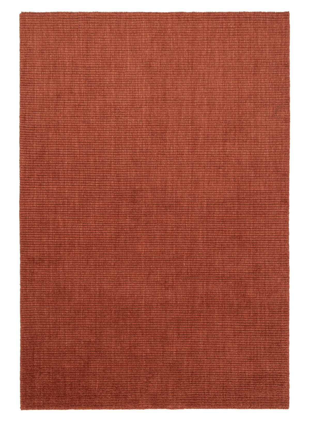 Glorese Terracotta Cut Pile Wool Rug