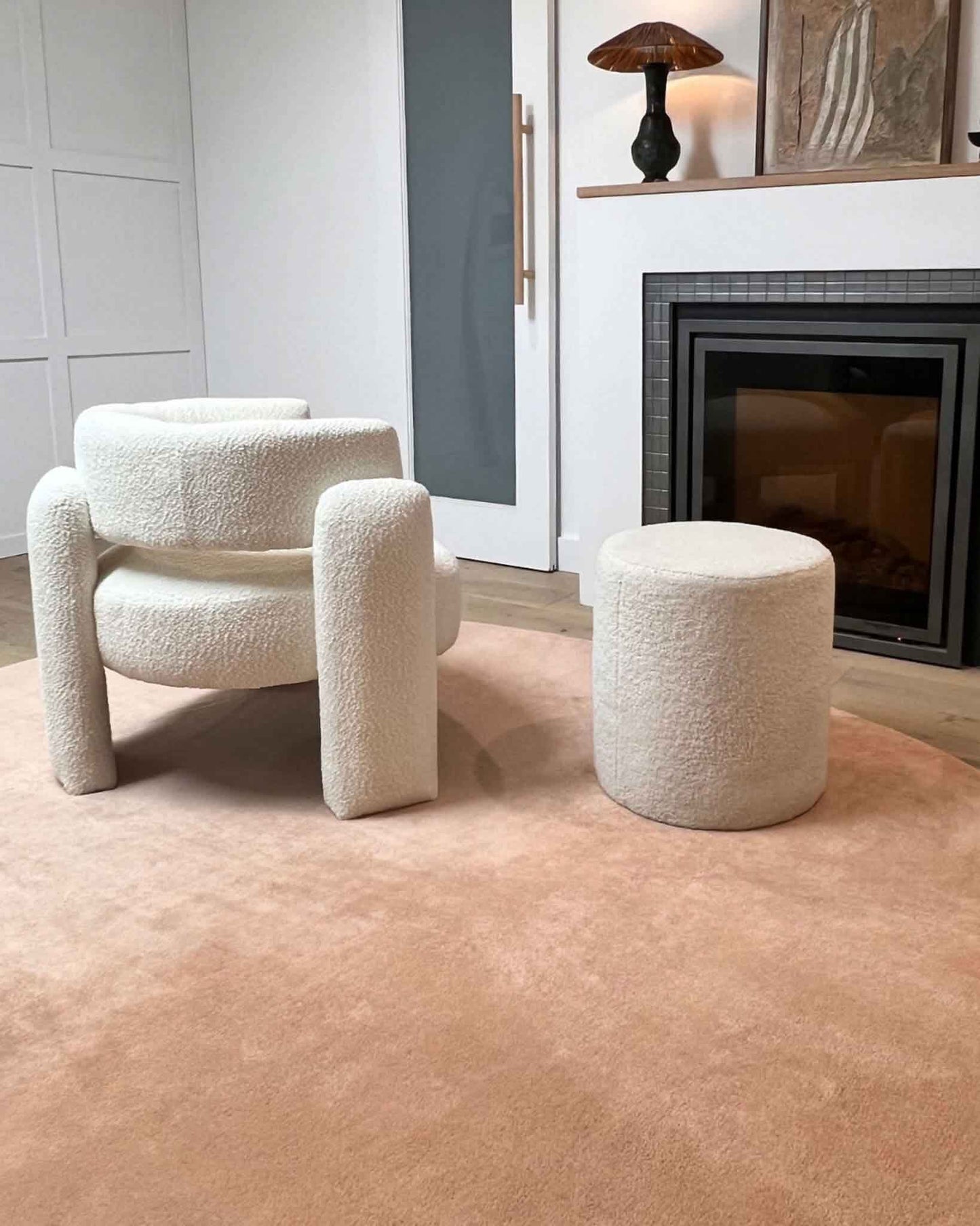 Golea Dark Beige Irregular Shape Washable Rug