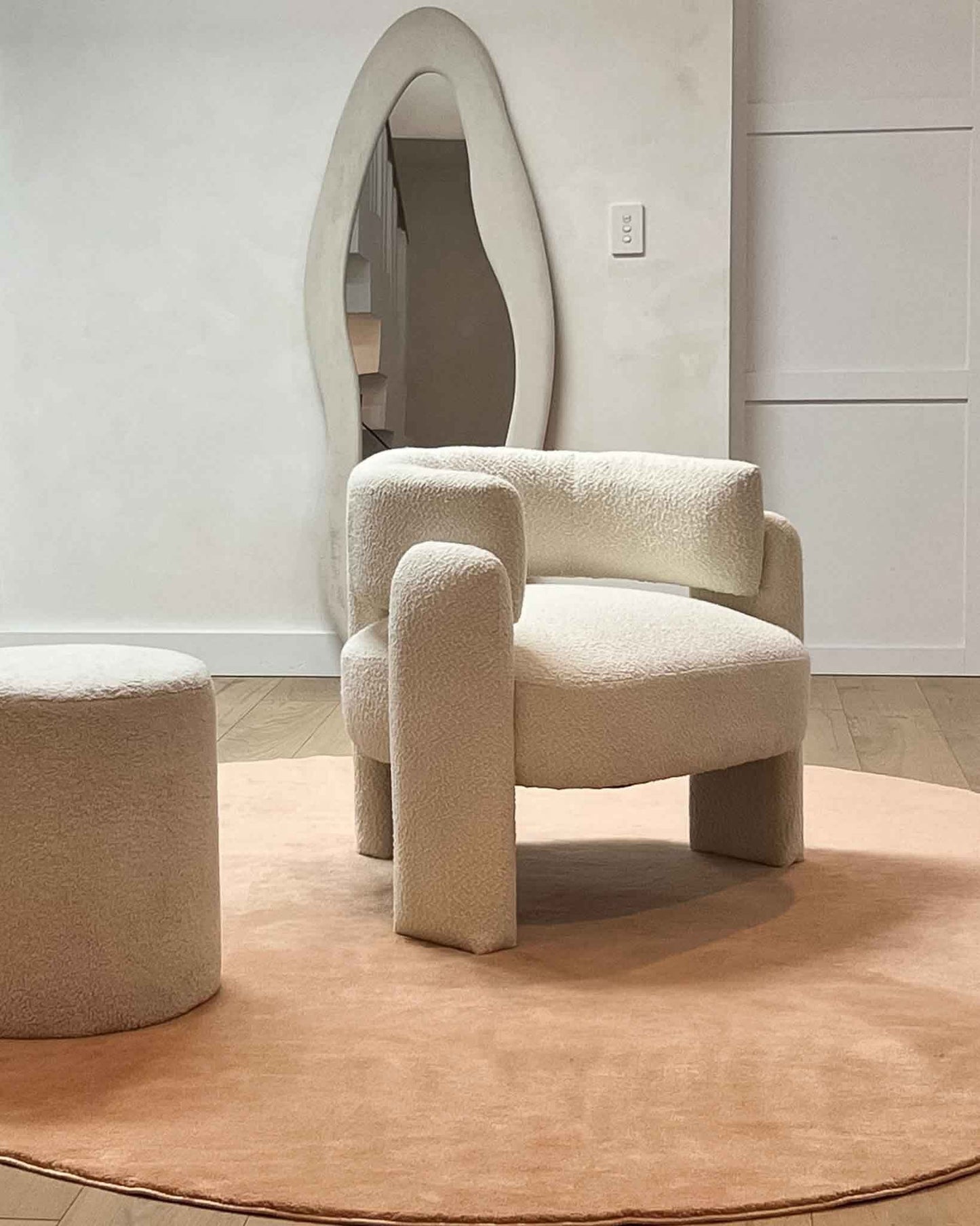 Golea Dark Beige Irregular Shape Washable Rug