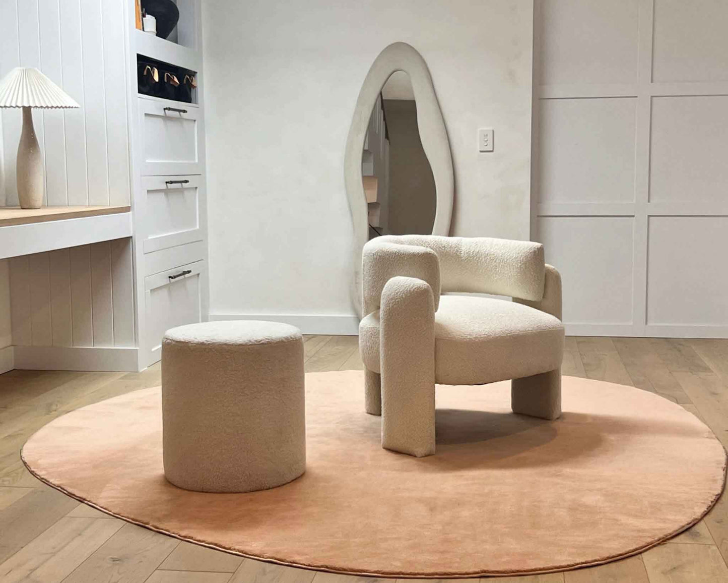 Golea Dark Beige Irregular Shape Washable Rug