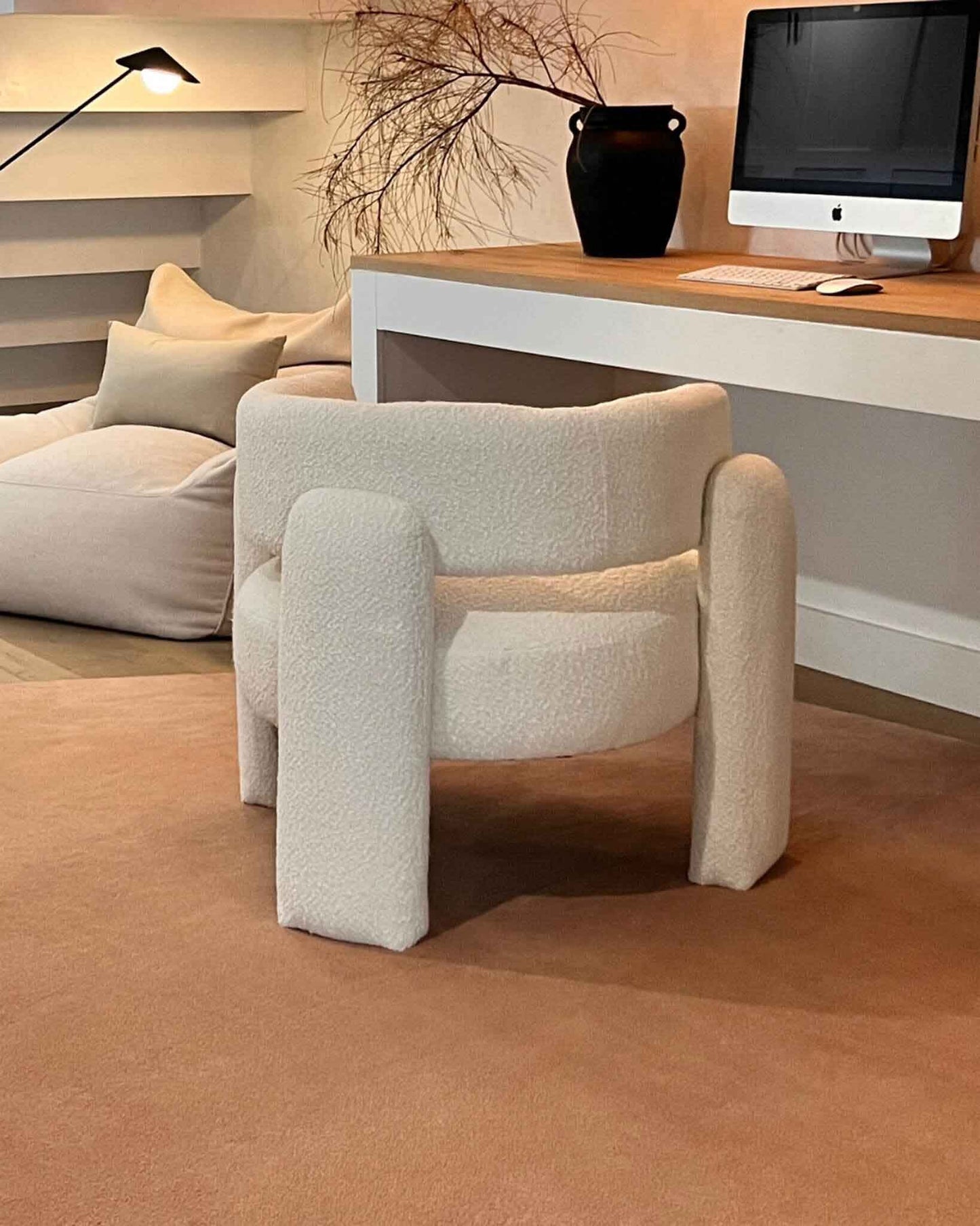 Golea Dark Beige Irregular Shape Washable Rug