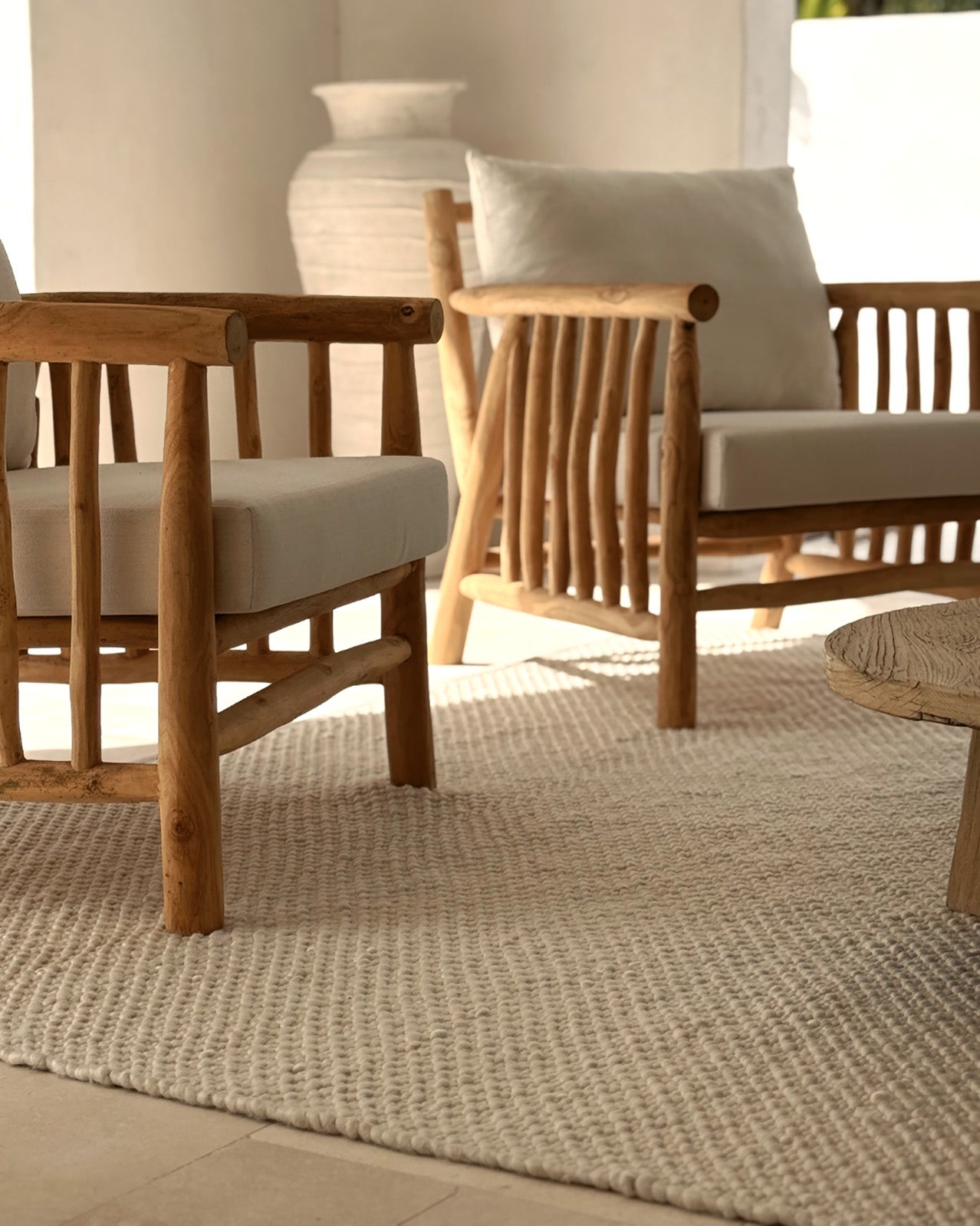 Greta Ivory Indoor Outdoor P.E.T Rug