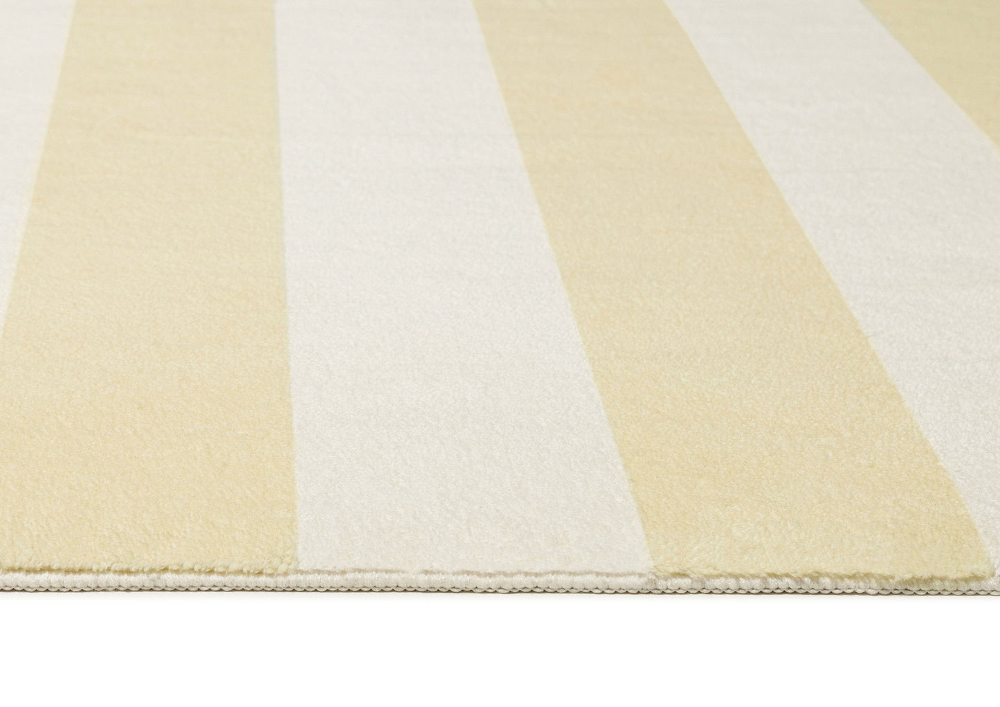 Griselda Yellow Cream Stripe Washable Rug