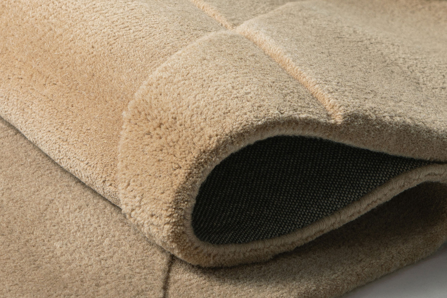 Guelmin Rugby Tan Carved Wool Rug