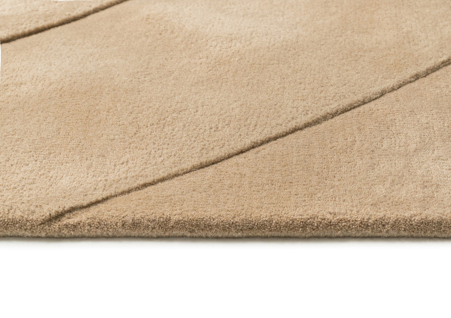 Guelmin Rugby Tan Carved Wool Rug