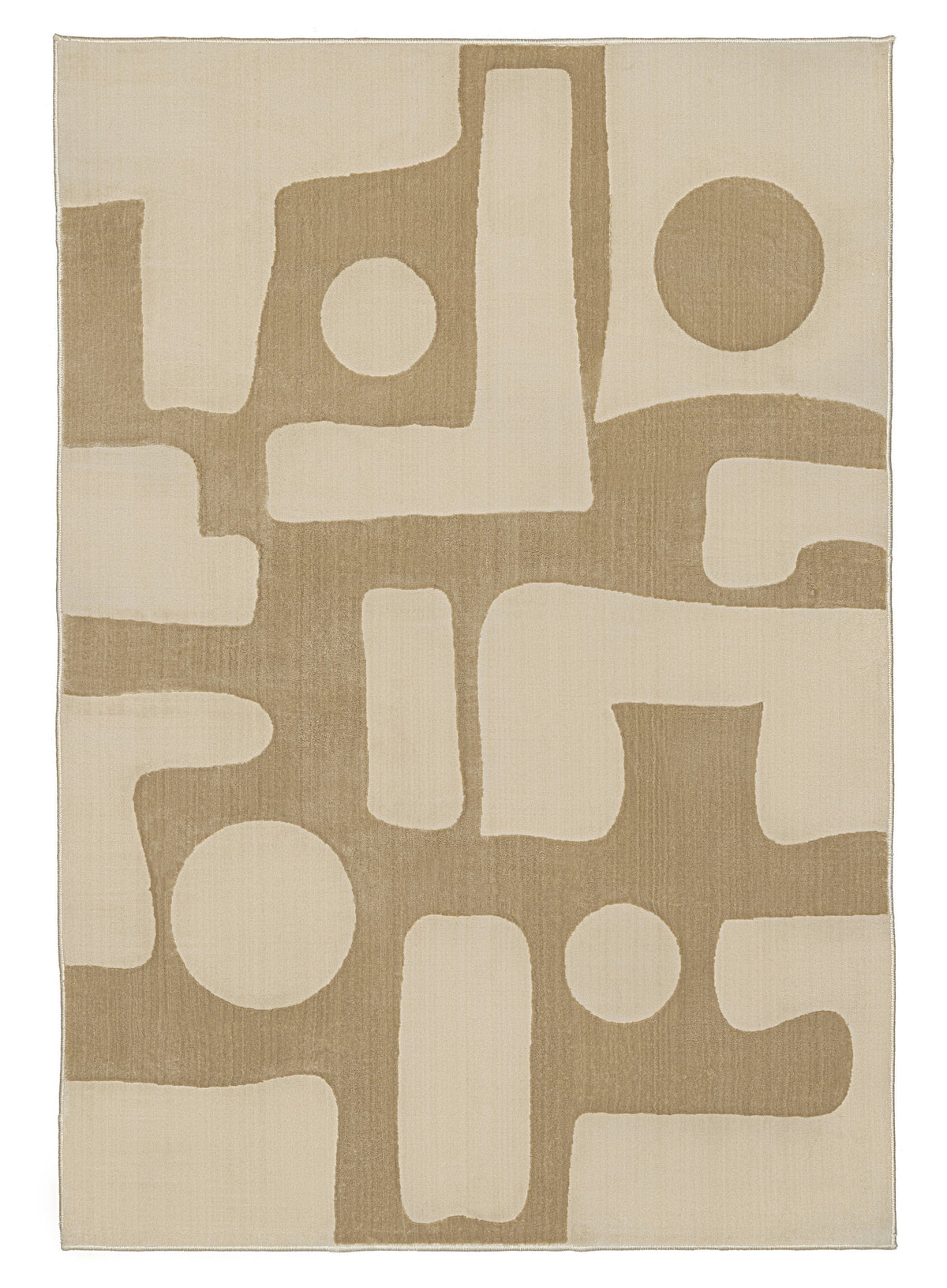 Hadessa Textured Geometric Neutral Rug