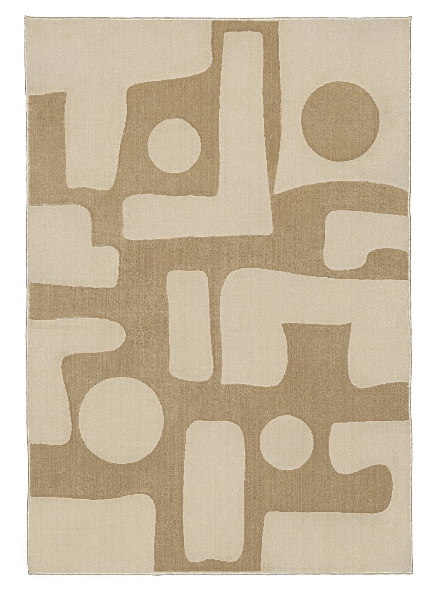 Hadessa Textured Geometric Neutral Rug