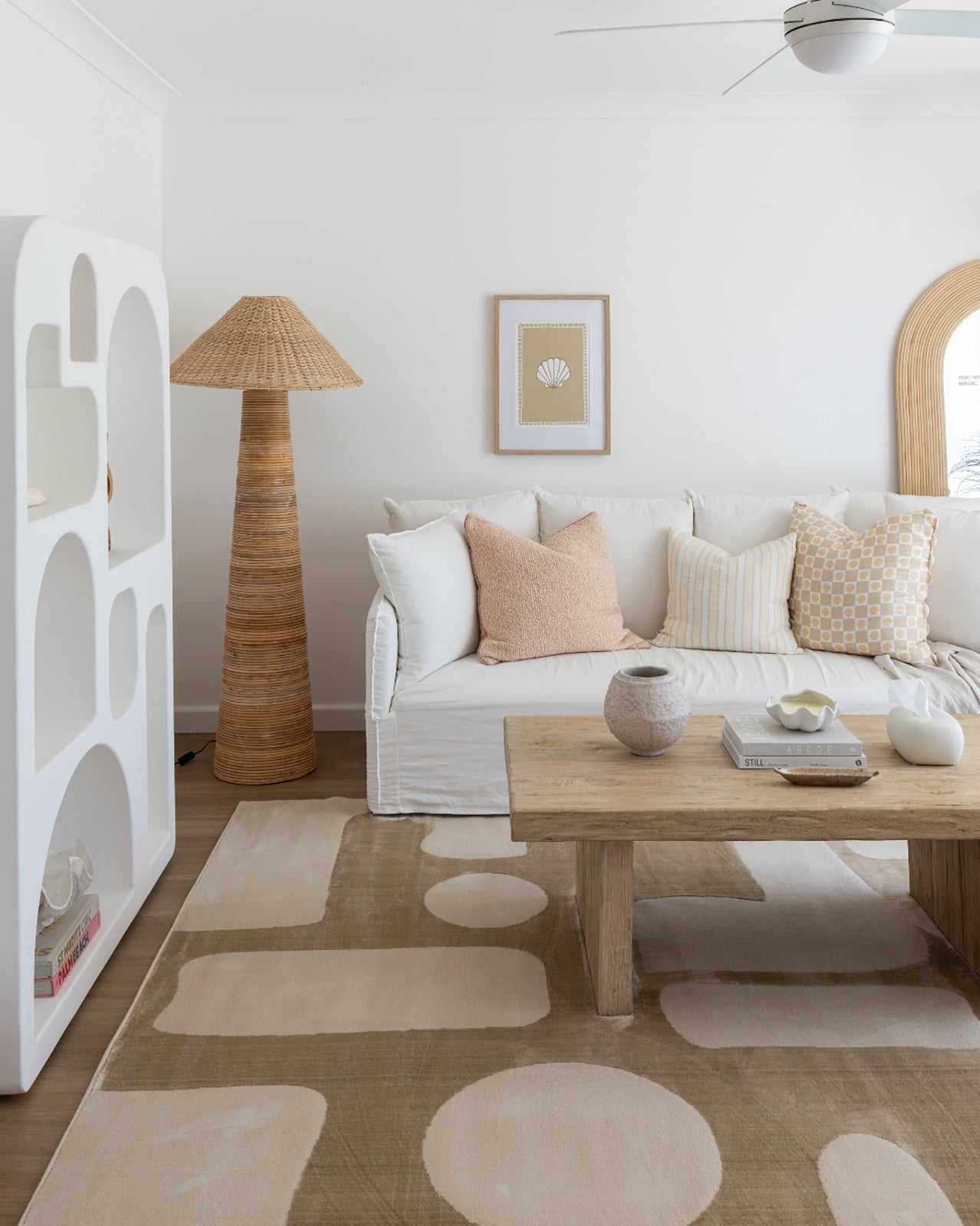 Hadessa Textured Geometric Neutral Rug