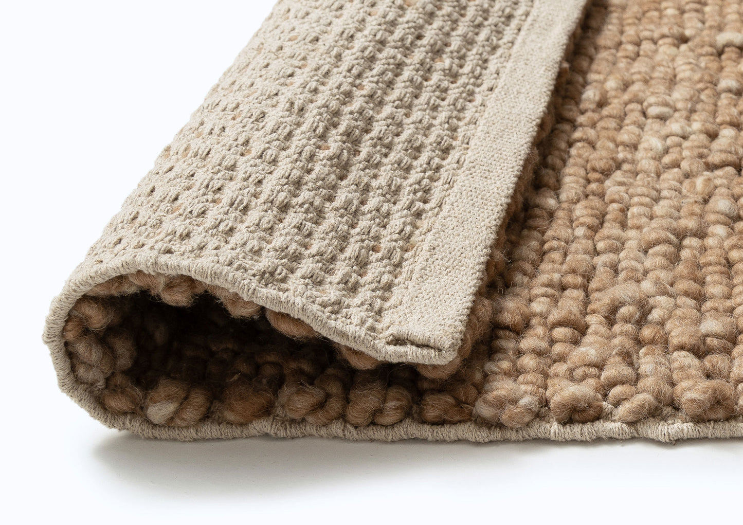 Halina Dark Beige Flatweave Wool Rug