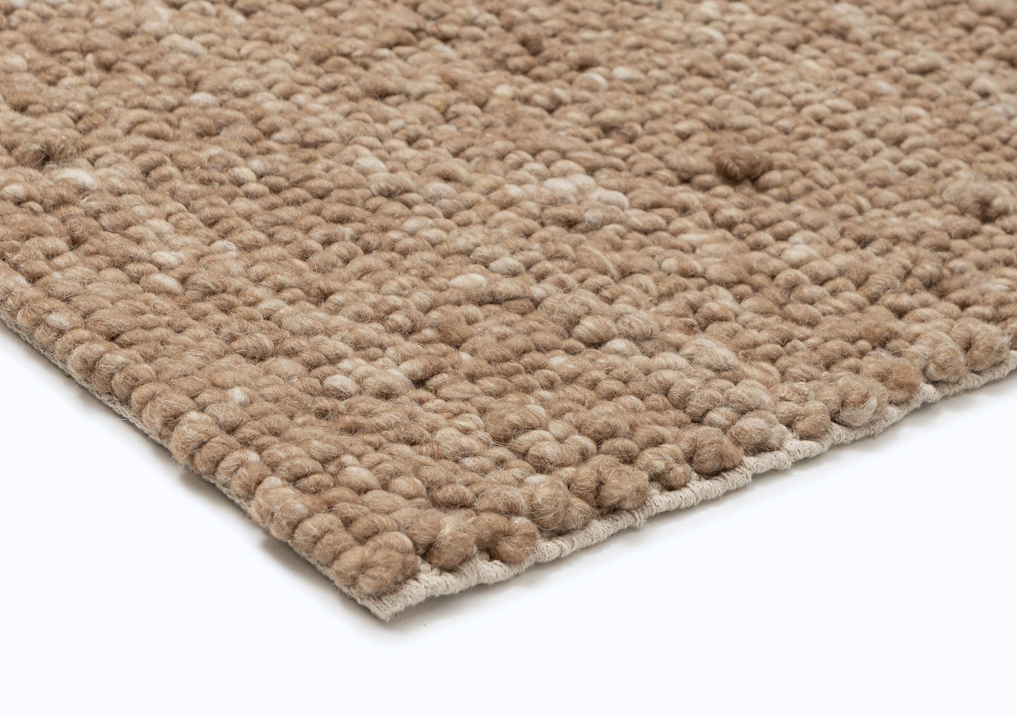 Halina Dark Beige Flatweave Wool Rug