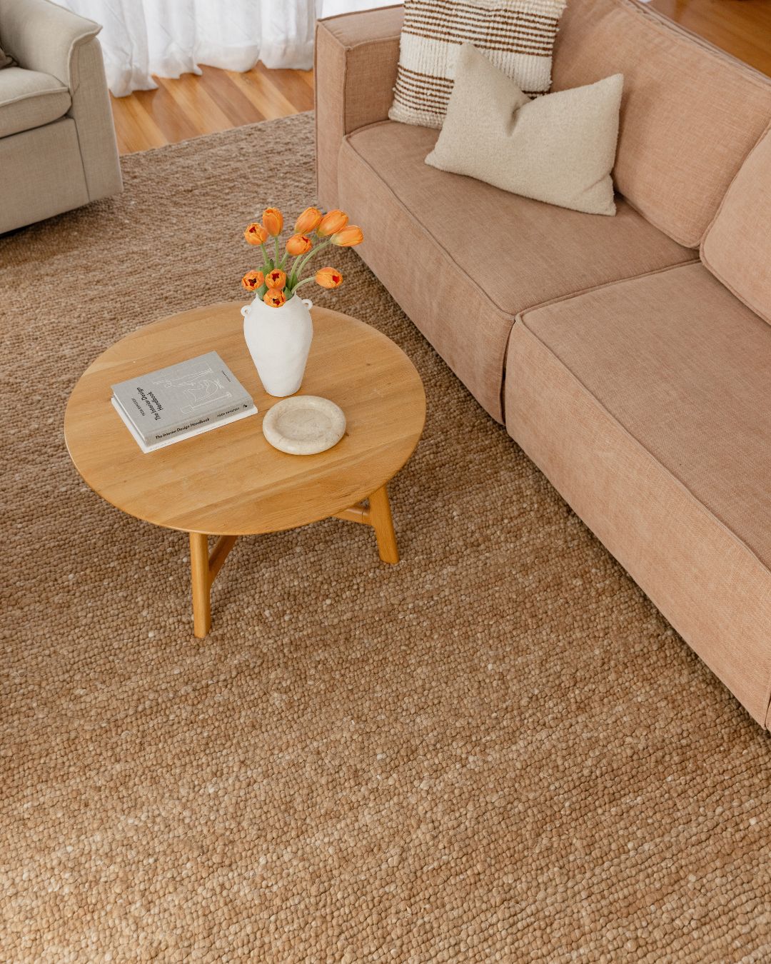 Halina Dark Beige Wool Rug