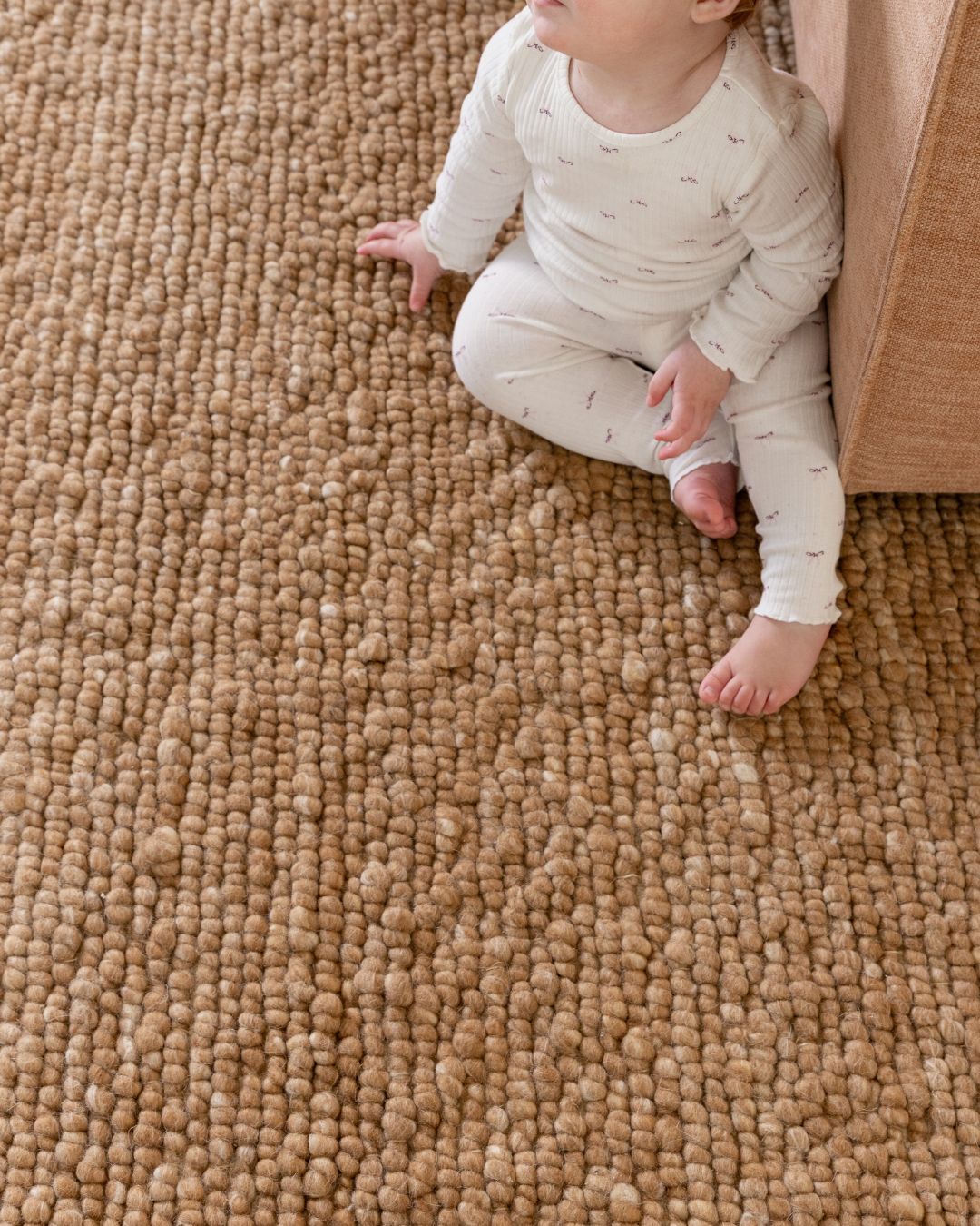 Halina Dark Beige Wool Rug