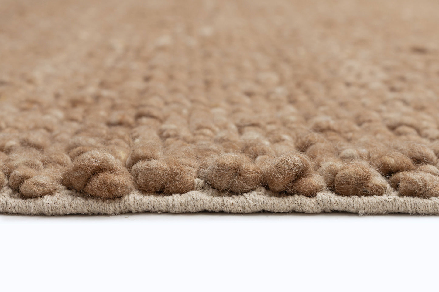 Halina Dark Beige Flatweave Wool Rug