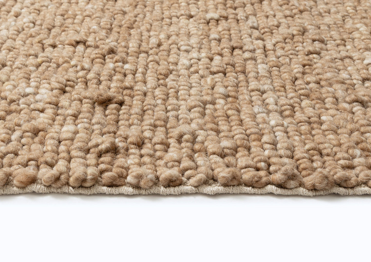 Halina Dark Beige Flatweave Wool Rug