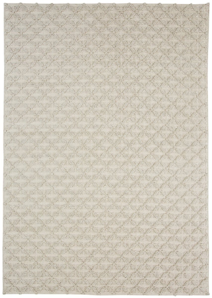 Hanna Ivory Leaflets Wool Blend Rug