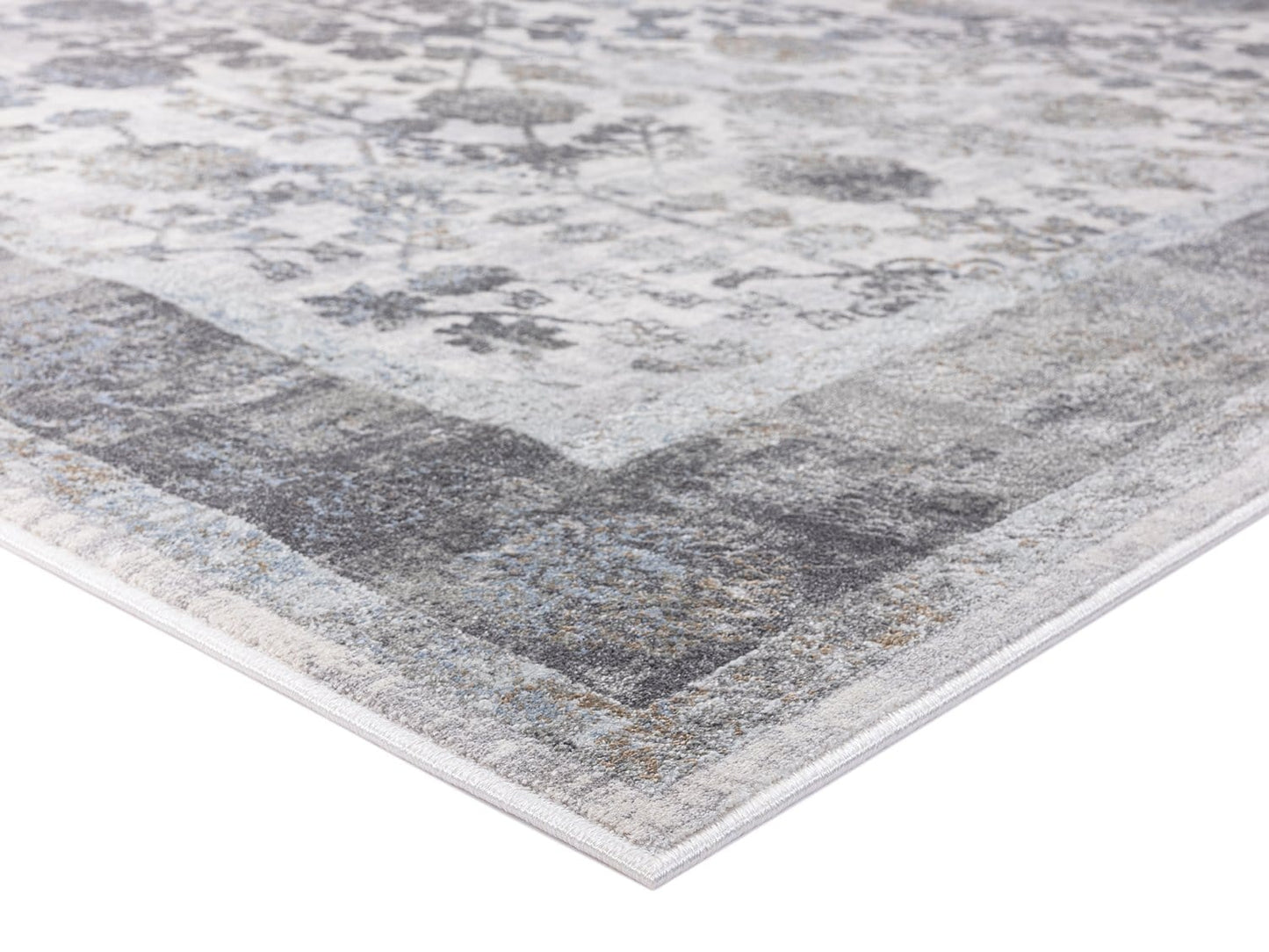 Harper Grey And Cream Faded Motif Rug