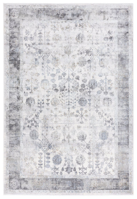 Harper Grey And Cream Faded Motif Rug *NO RETURNS UNLESS FAULTY
