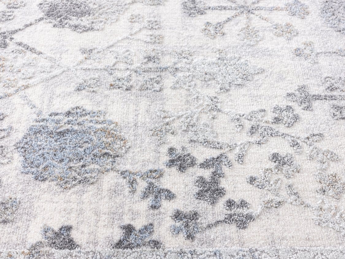 Harper Grey And Cream Faded Motif Rug