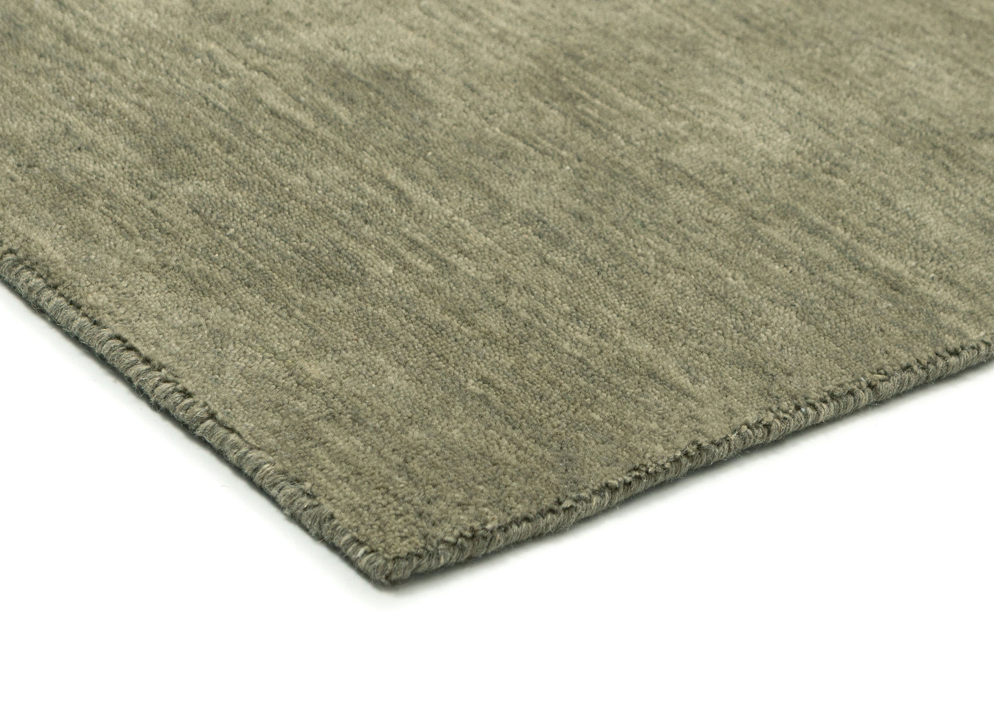 Harris Olive Green Solid Pile Wool Rug