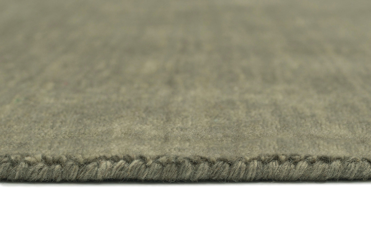 Harris Olive Green Solid Pile Wool Rug
