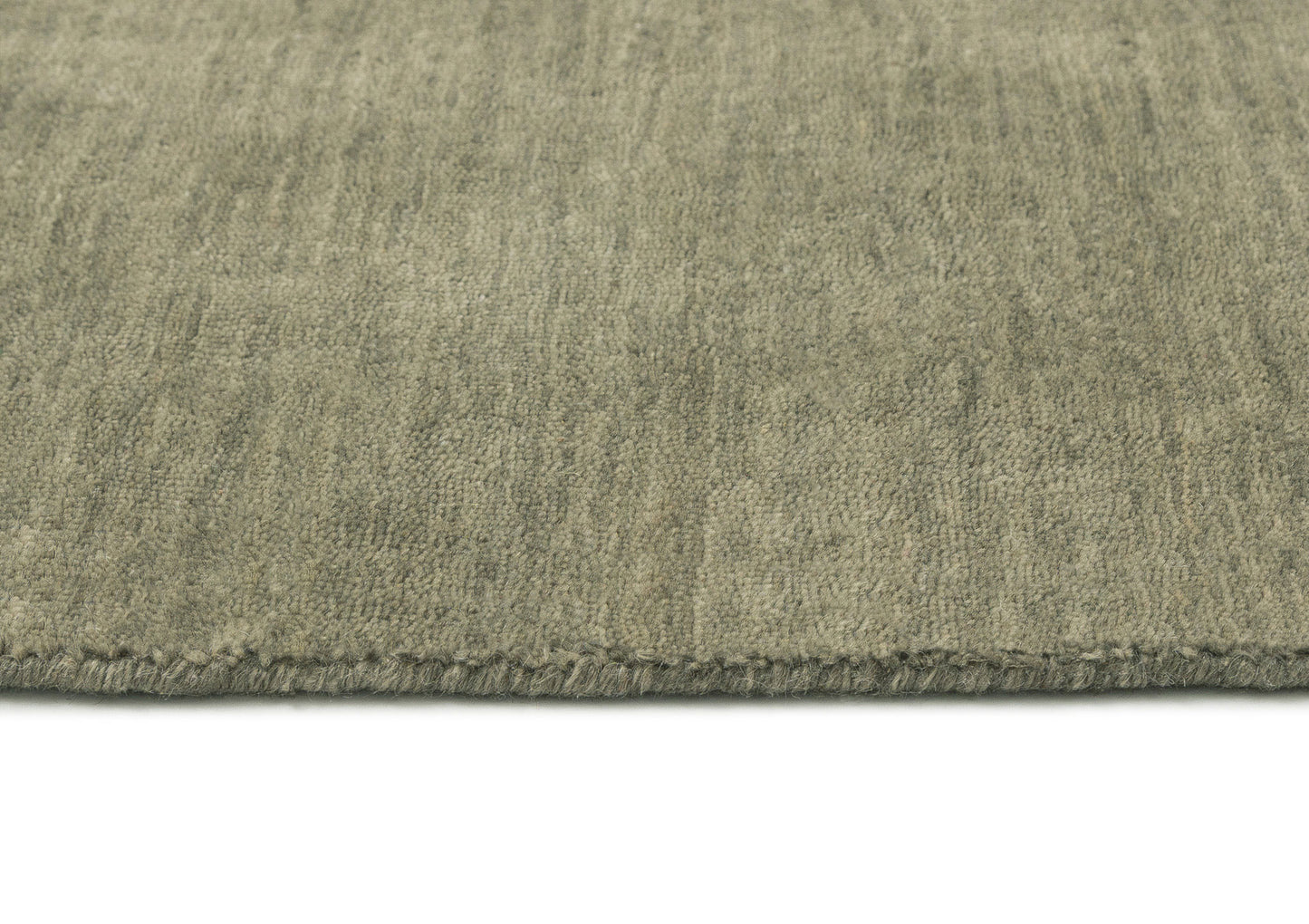 Harris Olive Green Solid Pile Wool Rug
