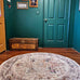 Haven Cream and Purple Multi-Colour Distressed Round Rug *NO RETURNS UNLESS FAULTY