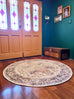 Haven Cream and Purple Multi-Colour Distressed Round Rug *NO RETURNS UNLESS FAULTY
