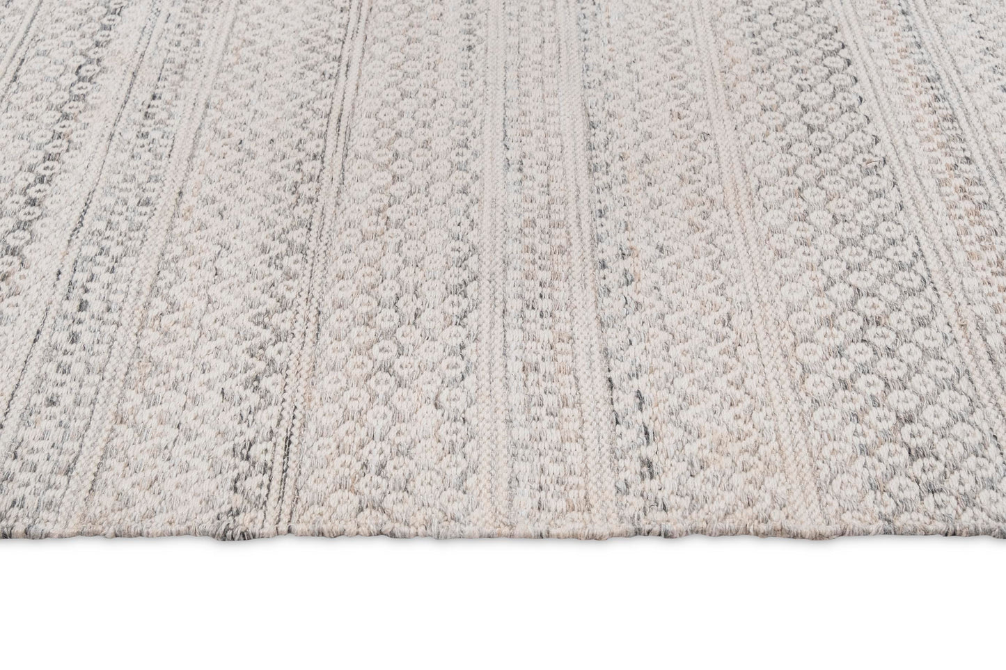 Hazel Cream and Grey Indoor Outdoor P.E.T Rug