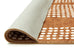 Hazrin Beige Rust Brown Dot Pattern Washable Rug