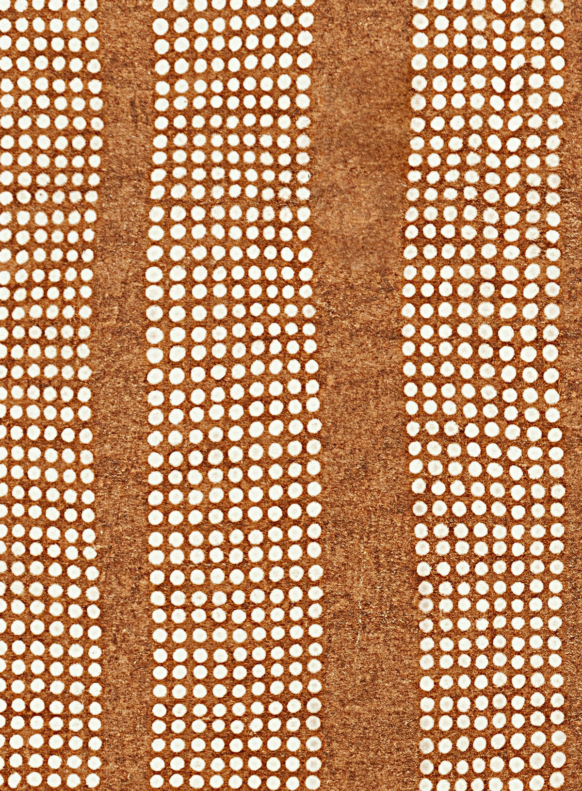 Hazrin Beige Rust Brown Dot Pattern Washable Rug