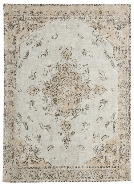 Helena White and Peach Turkish Style Distressed Rug