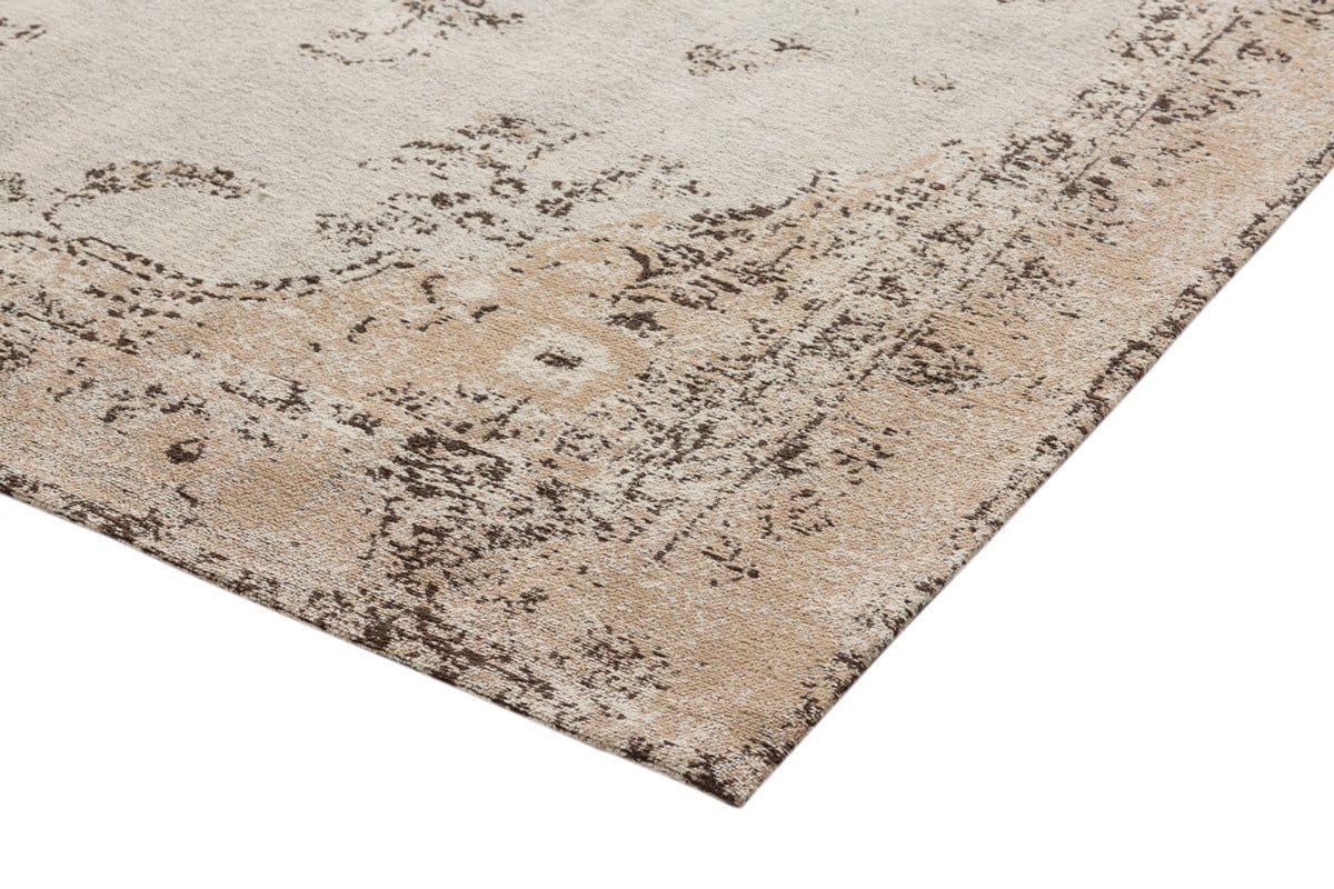Helena White and Peach Turkish Style Distressed Runner Rug