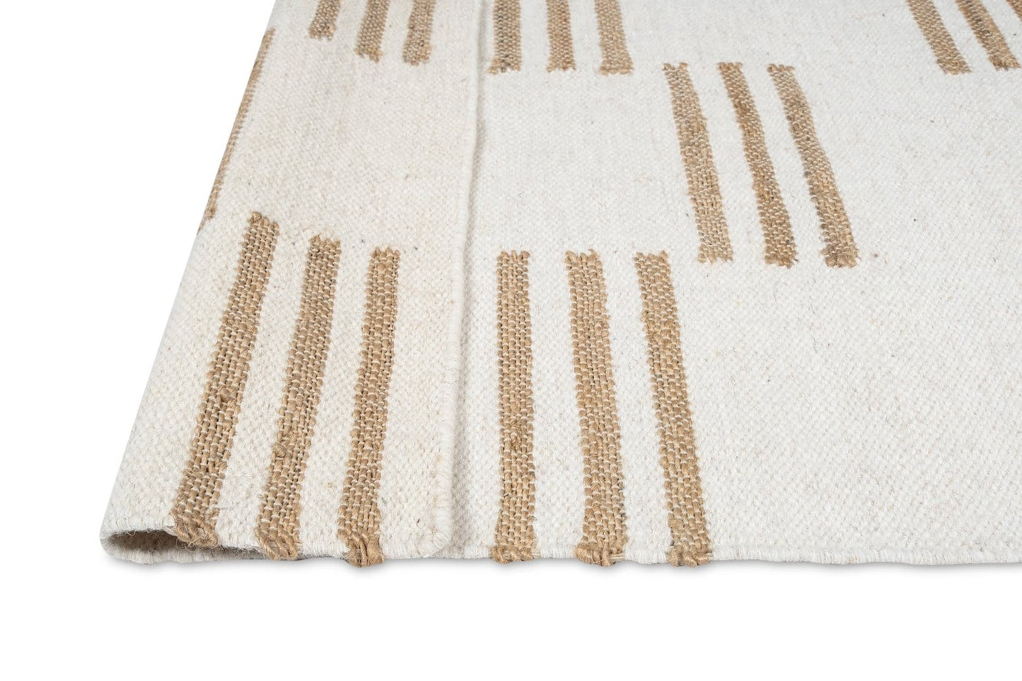 Hendrix Asymmetrical Striped Jute Wool Runner Rug