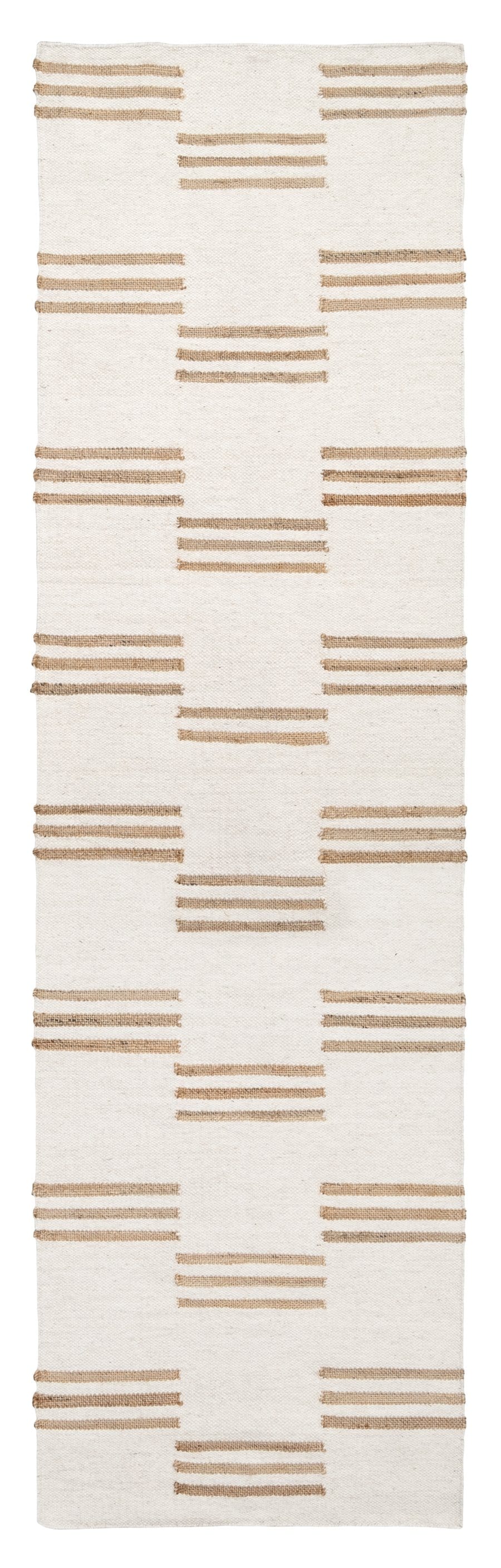 Hendrix Asymmetrical Striped Jute Wool Runner Rug