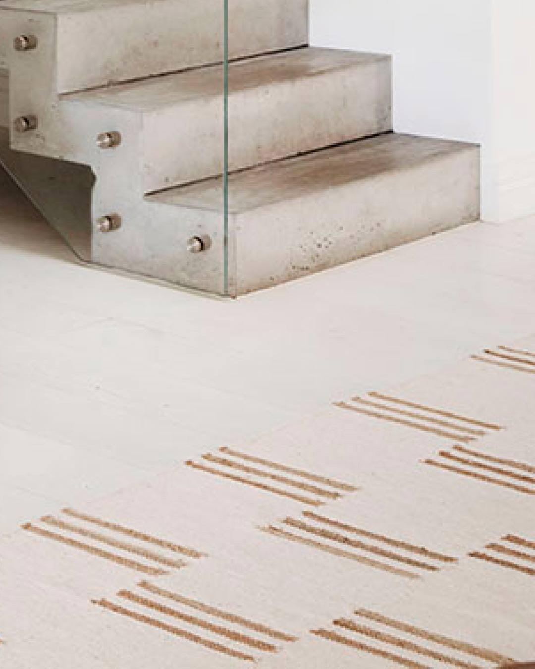 Hendrix Asymmetrical Striped Jute Wool Runner Rug