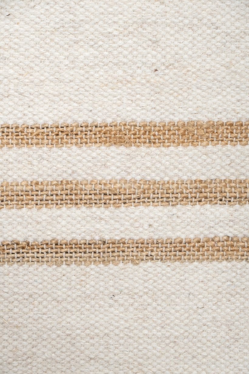 Hendrix Asymmetrical Striped Jute Wool Runner Rug