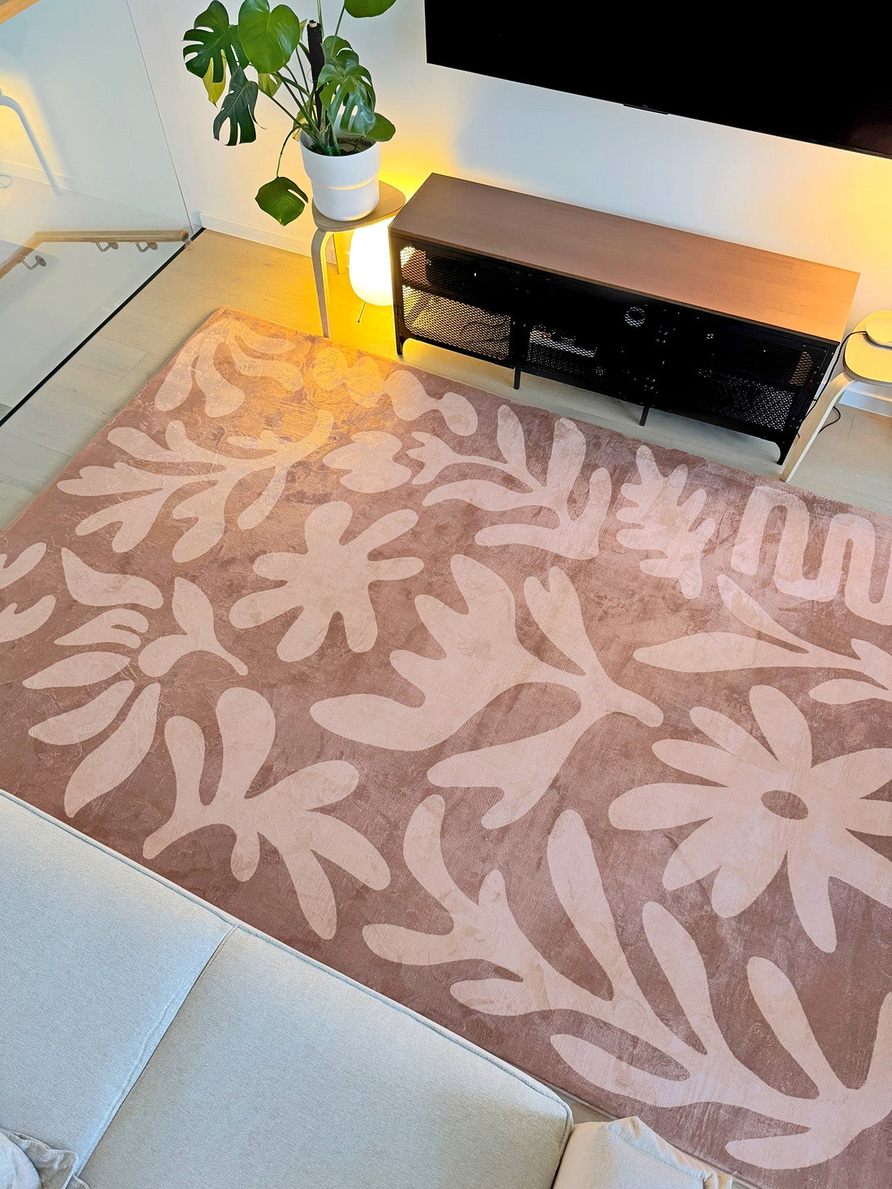 Hira Pink Beige Shapes Rollie Pollie Playmat