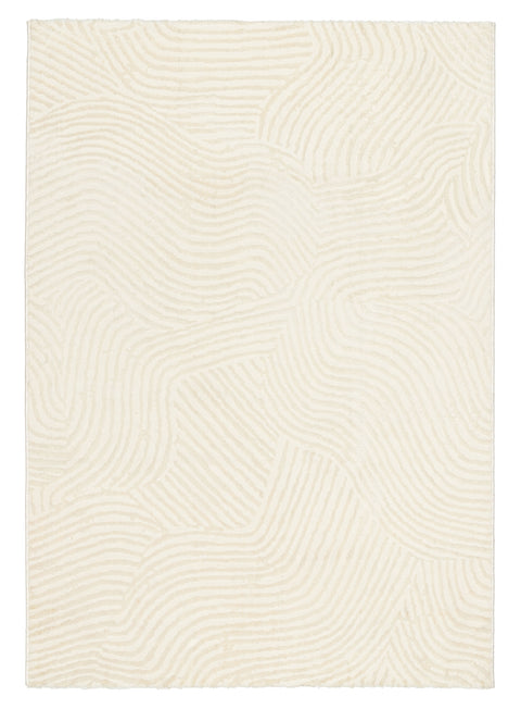 Idina Neutral Abstract Washable Rug