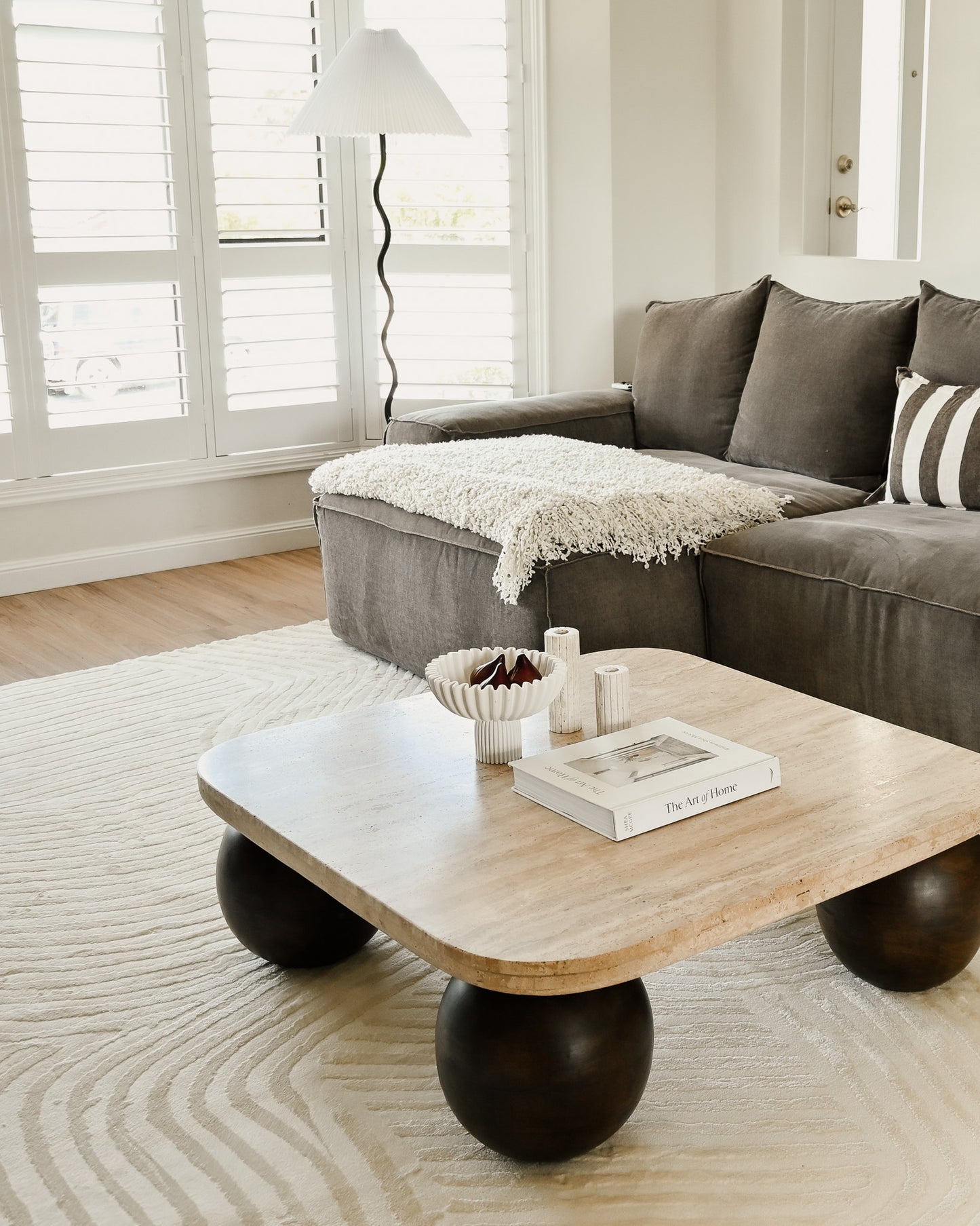 Idina Neutral Abstract Rug