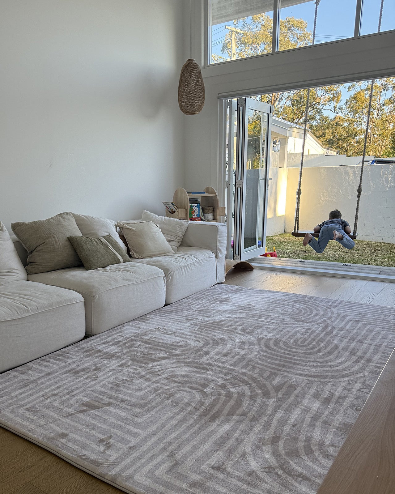 Idra Neutral Abstract Rollie Pollie Playmat