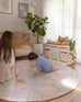 Idra Neutral Abstract Rollie Pollie Round Playmat