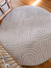 Idra Neutral Abstract Rollie Pollie Round Playmat