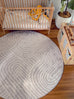 Idra Neutral Abstract Rollie Pollie Round Playmat