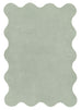 Idrissa Pale Green Scallop Washable Rug