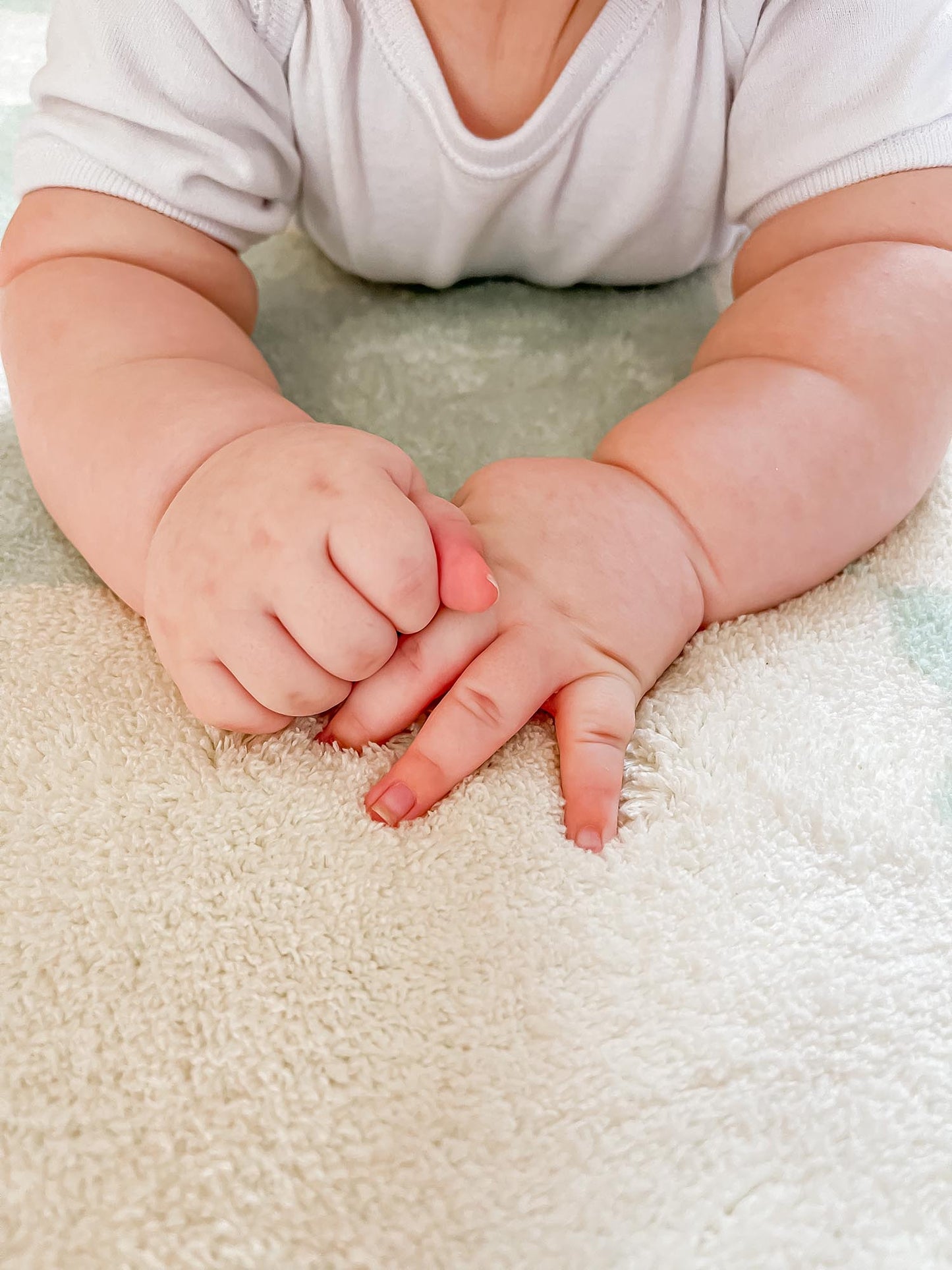 Ilenna Green and Ivory Abstract Checkered Washable Rug